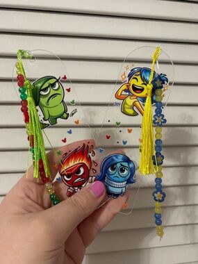 Emotion fandom vibes handcrafted bookmarks by me- pick one ❤️💚💙💛